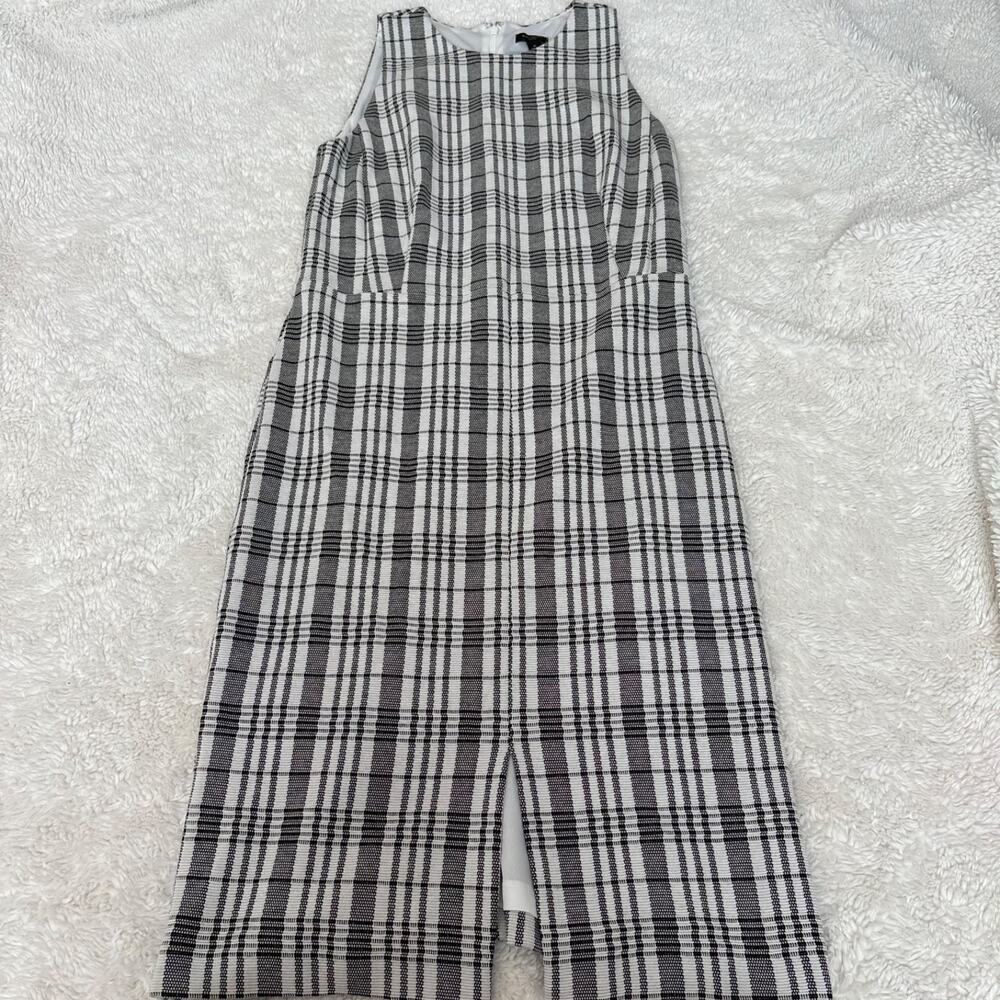 Ann Taylor Womens Blk/White Plaid Sheath Dress 8P Teacher Business Work Career